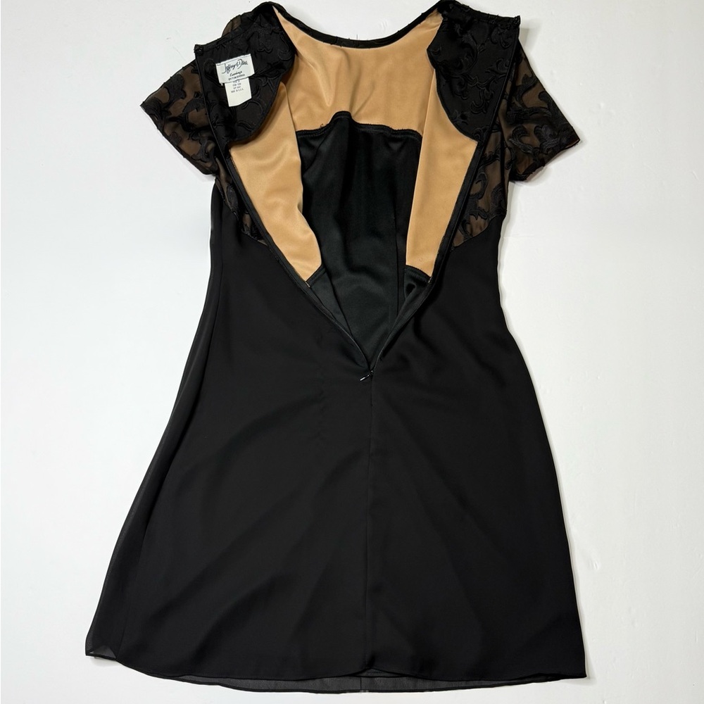 Jeffery & Douva Elegant Black Lace Dress Size 10 - Picture 2 of 5
